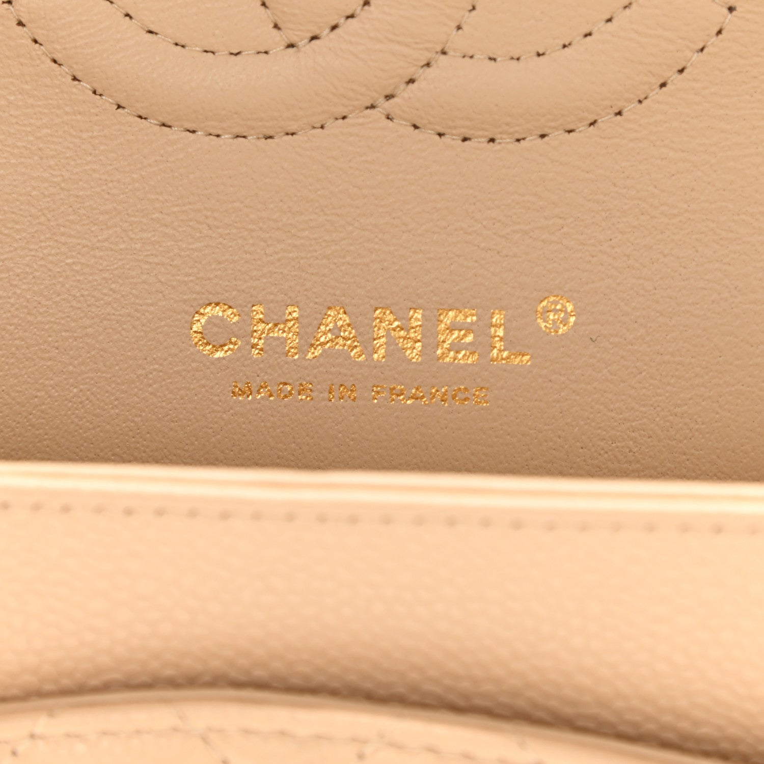 Chanel Caviar Quilted Medium Double Flap Light Beige 6 of 9