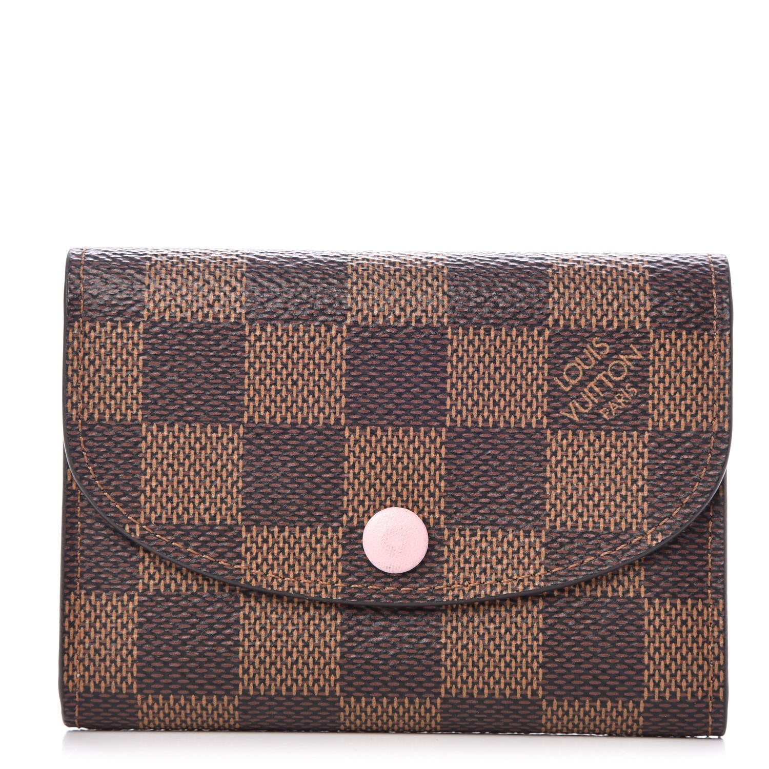Louis Vuitton Damier Ebene Rosalie Coin Purse Rose Ballerine 1 of 7