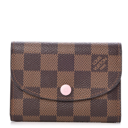 Louis Vuitton Damier Ebene Rosalie Coin Purse Rose Ballerine 1 of 7
