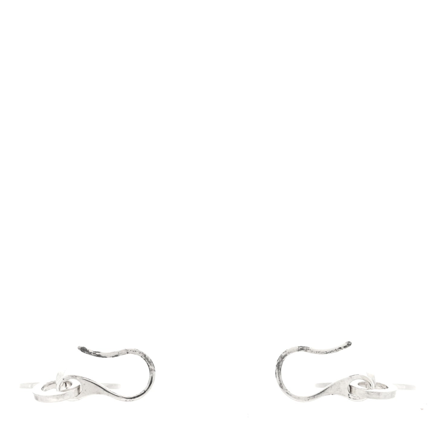 Sterling Silver Trademark Round Drop Earrings