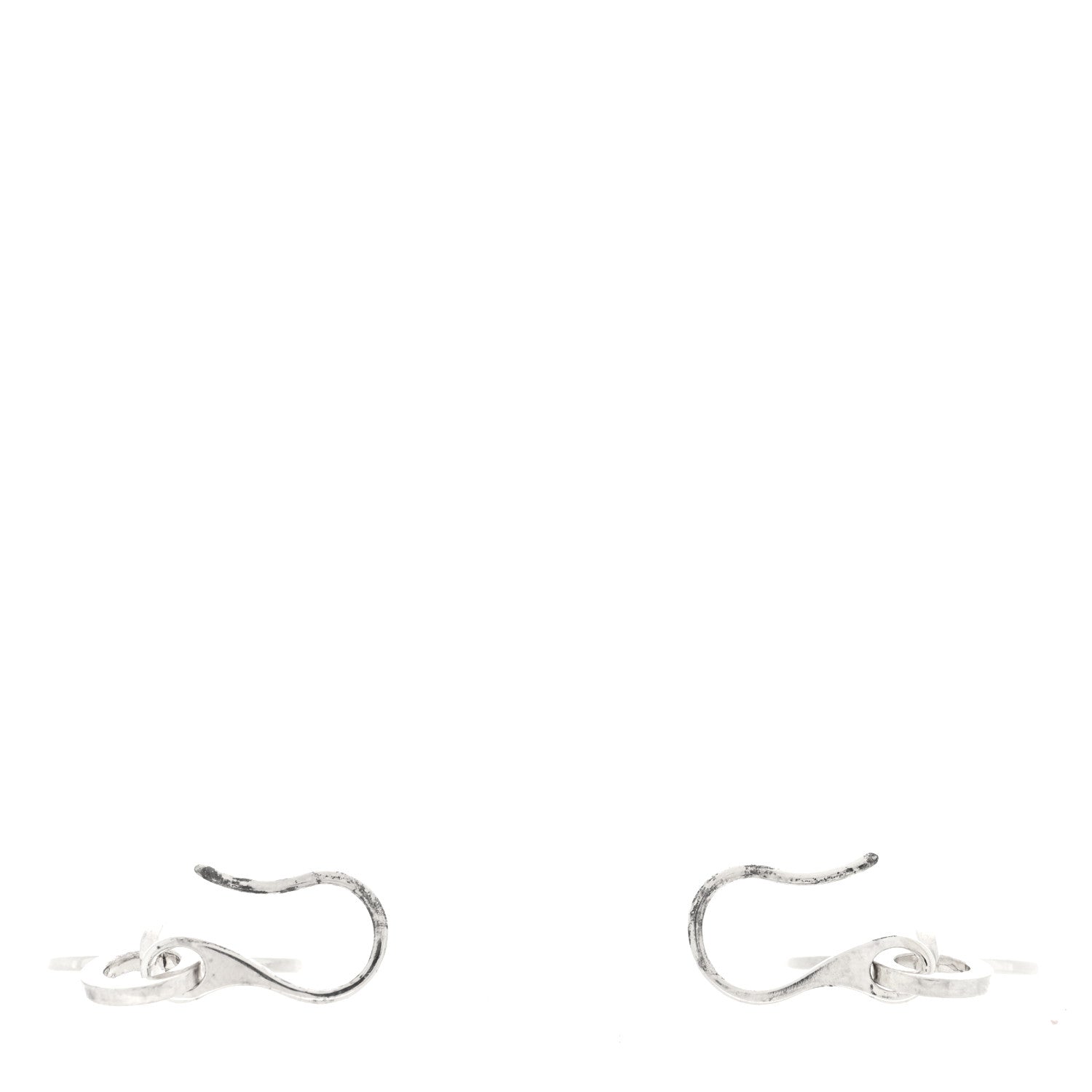 Gucci Sterling Silver Trademark Round Drop Earrings 3 of 4