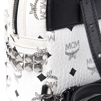 MCM Visetos Side Stud X-Mini Stark Backpack White 8 of 14