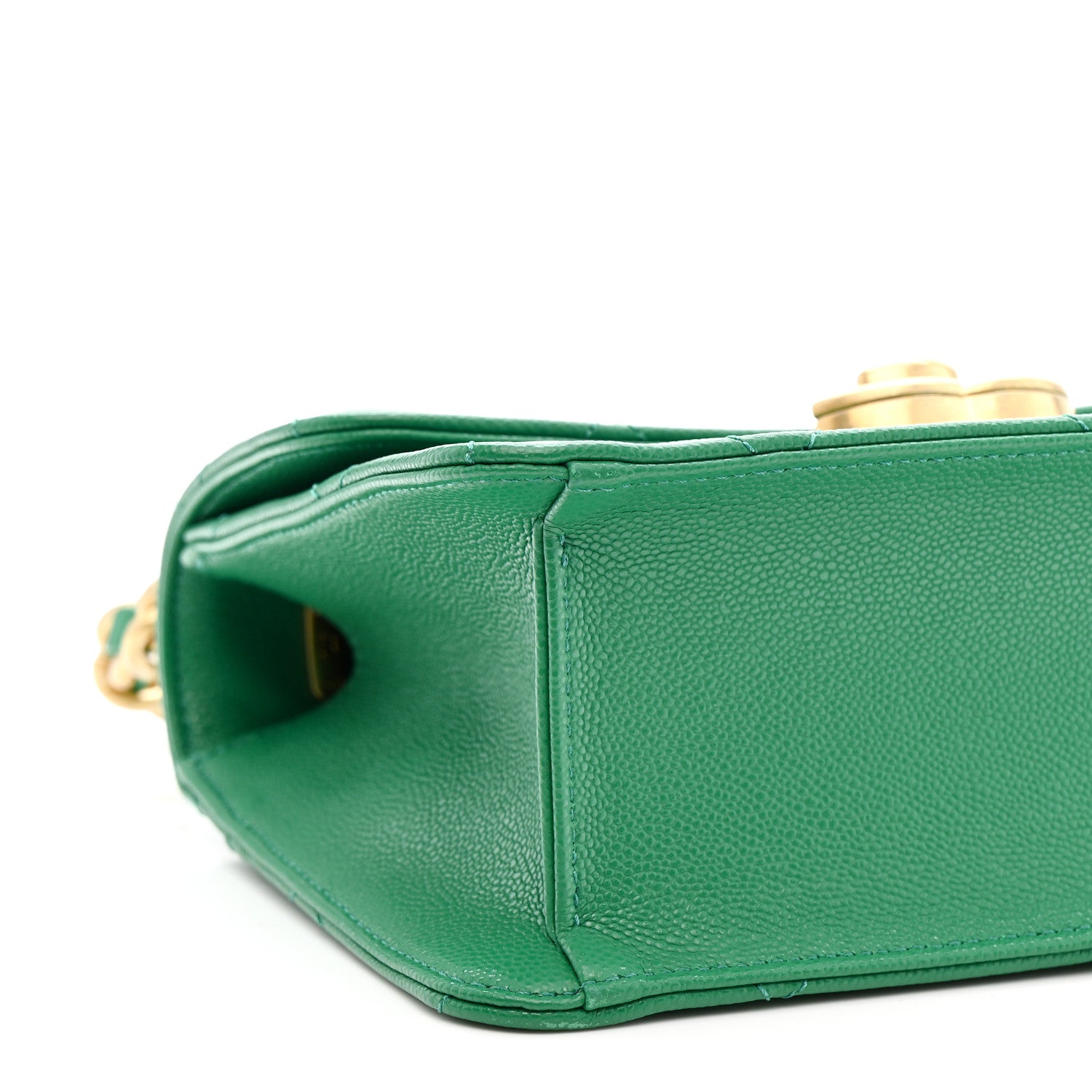 Chanel Caviar Quilted Mini CC Flap Green 9 of 11