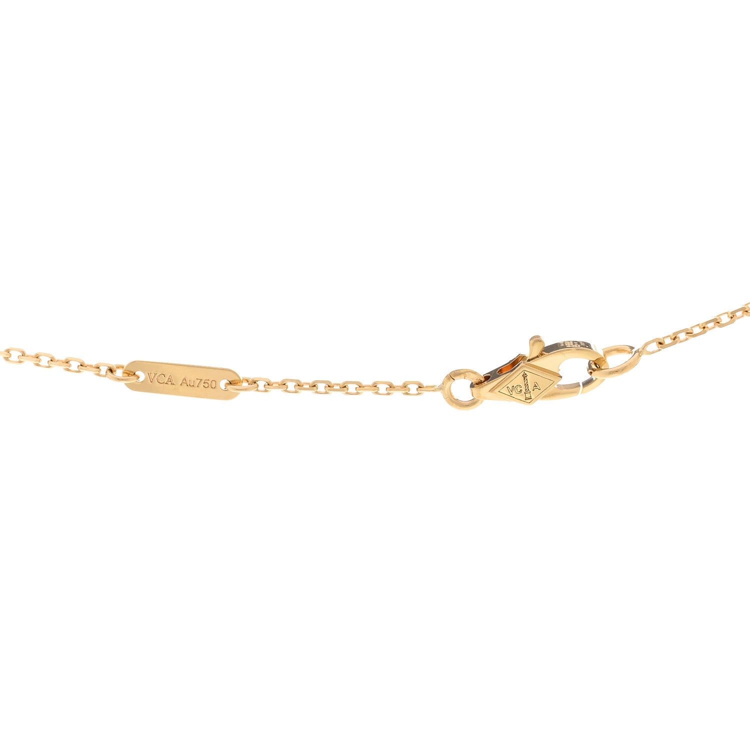Van Cleef & Arpels 18K Yellow Gold Diamond Mini Frivole Pendant Pave Necklace 4 of 5