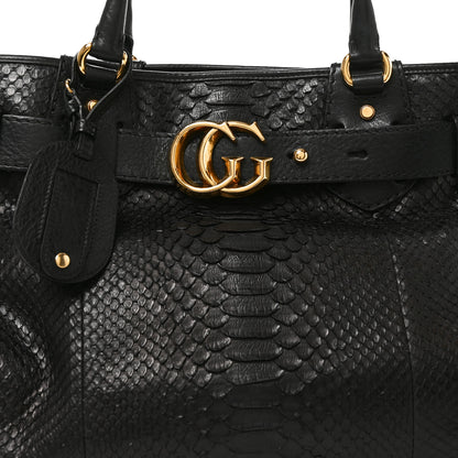 Gucci Snakeskin Large GG Running Tote Black 8 of 10
