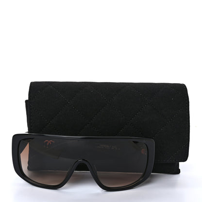 Chanel Acetate Shield Sunglasses 5495 Black 7 of 7
