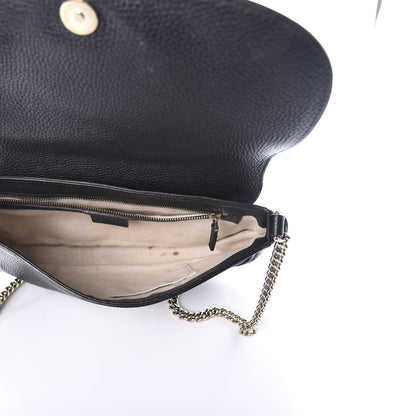 Gucci Pebbled Calfskin Medium Soho Flap Crossbody Black 5 of 10