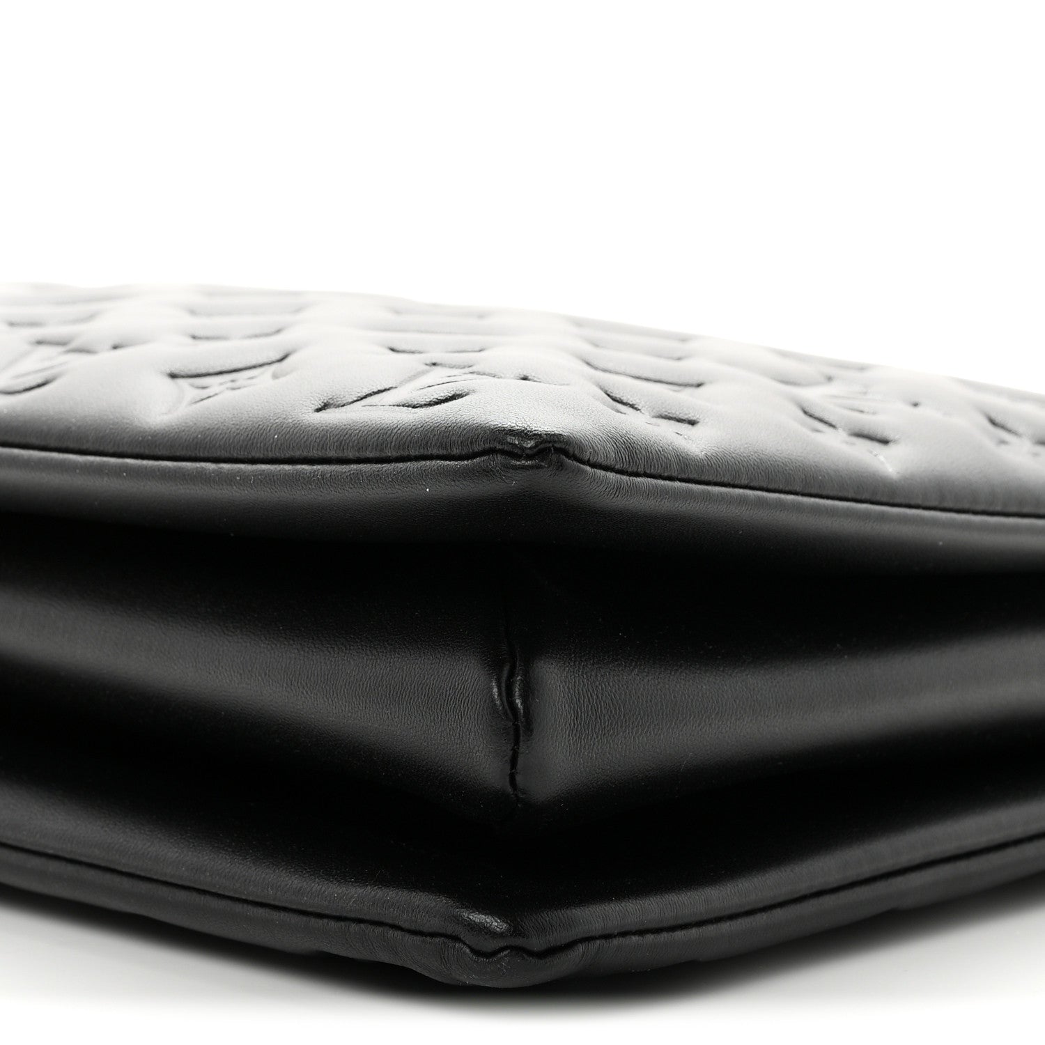 Louis Vuitton Lambskin Embossed Monogram Coussin MM Black 9 of 9