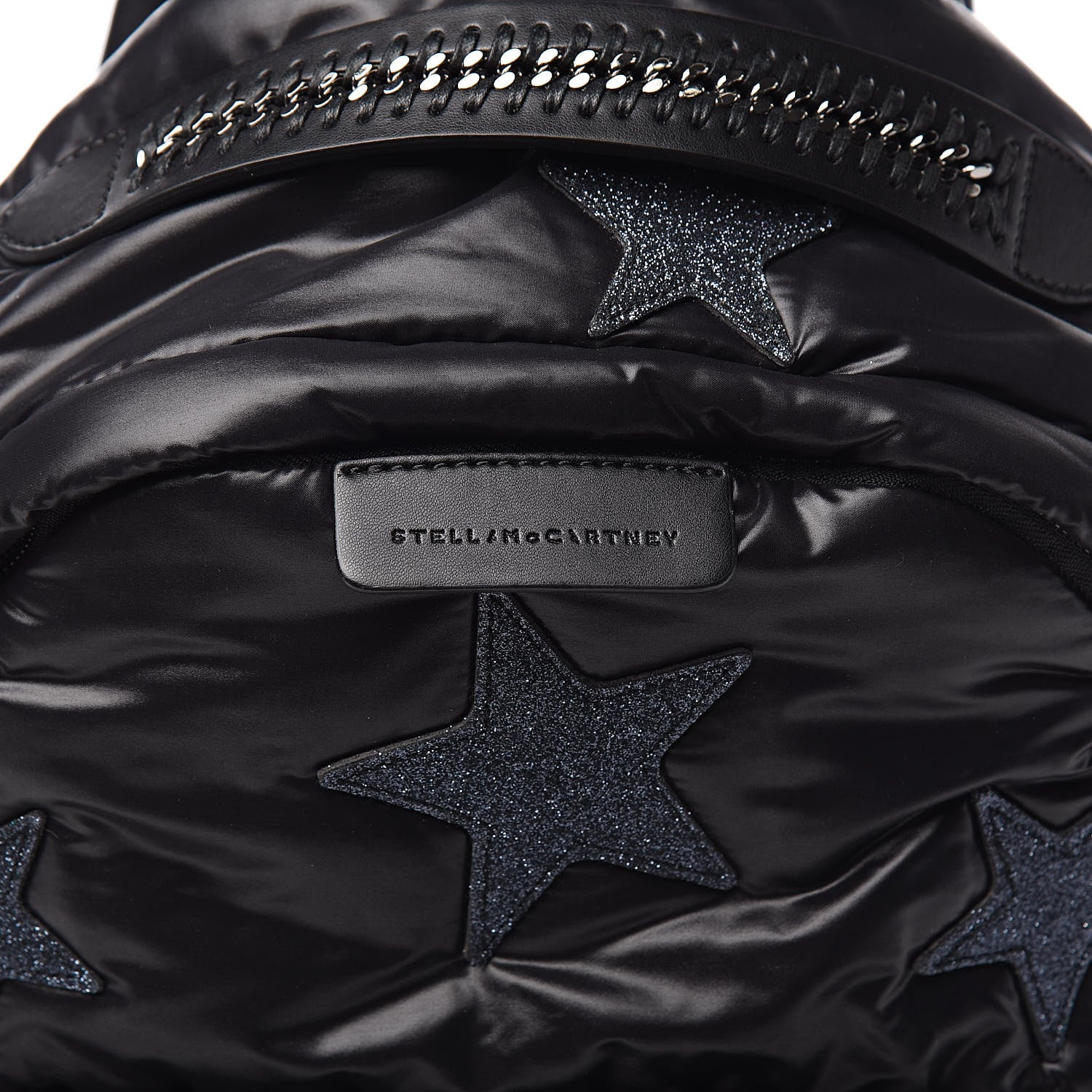 Stella McCartney Polyamide Falabella Go Glitter Stars Backpack Black 10 of 10