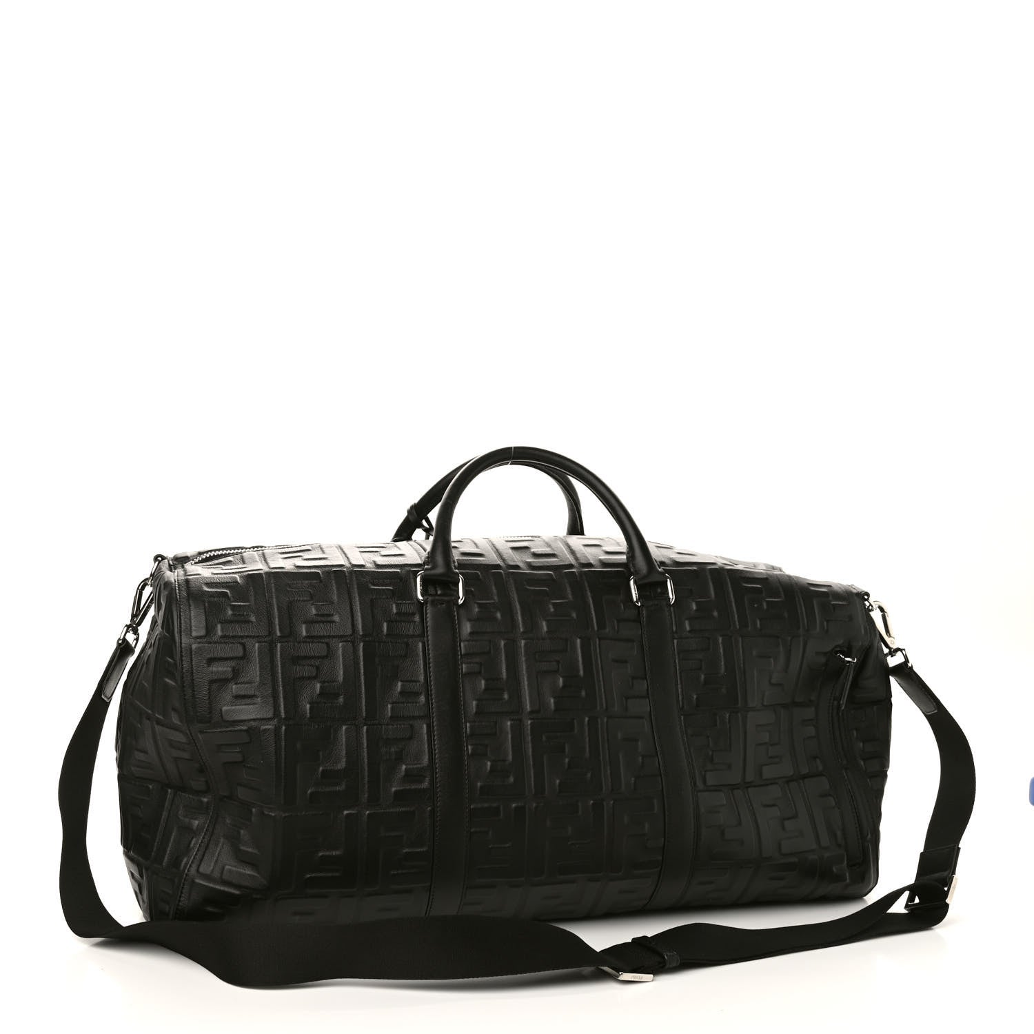 Fendi Nappa FF 1974 Embossed Holdall Bag Black 3 of 10