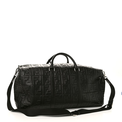 Fendi Nappa FF 1974 Embossed Holdall Bag Black 3 of 10