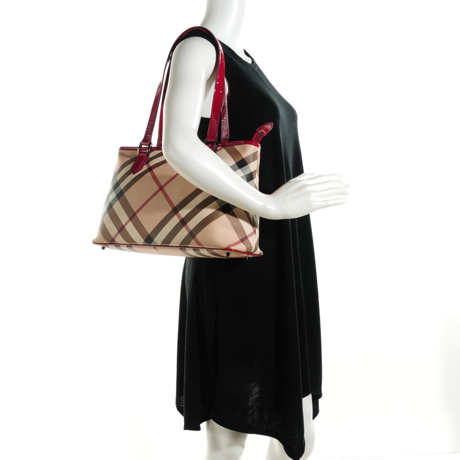 Burberry Supernova Check Regent Tote Berry 2 of 9