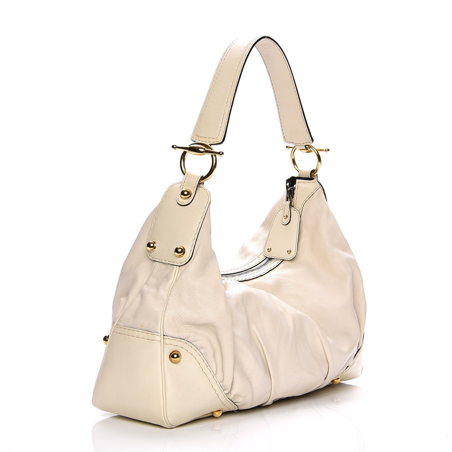Calfskin Medium Jockey Hobo Off White