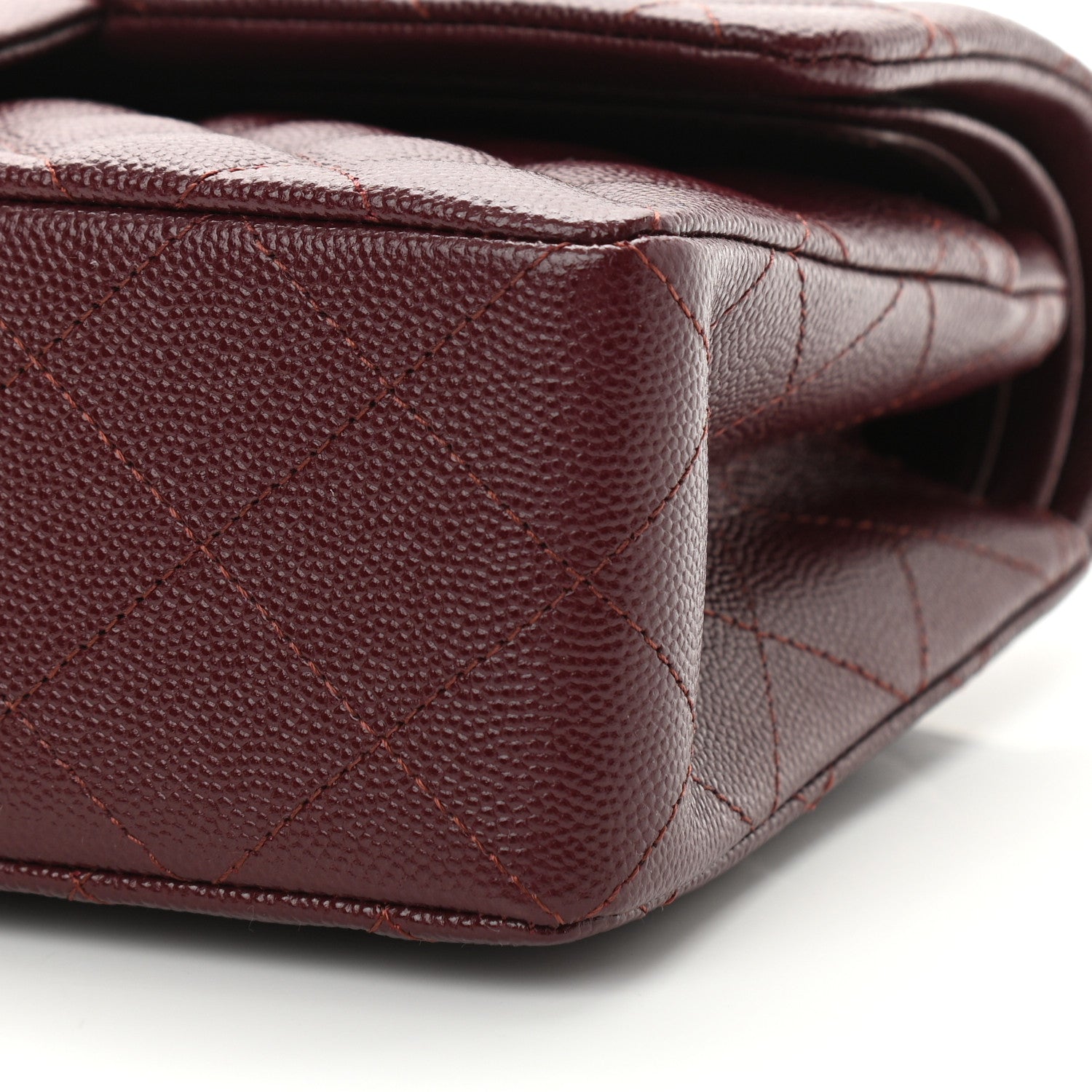 Chanel Caviar Quilted Small Double Flap Burgundy 10 of 10