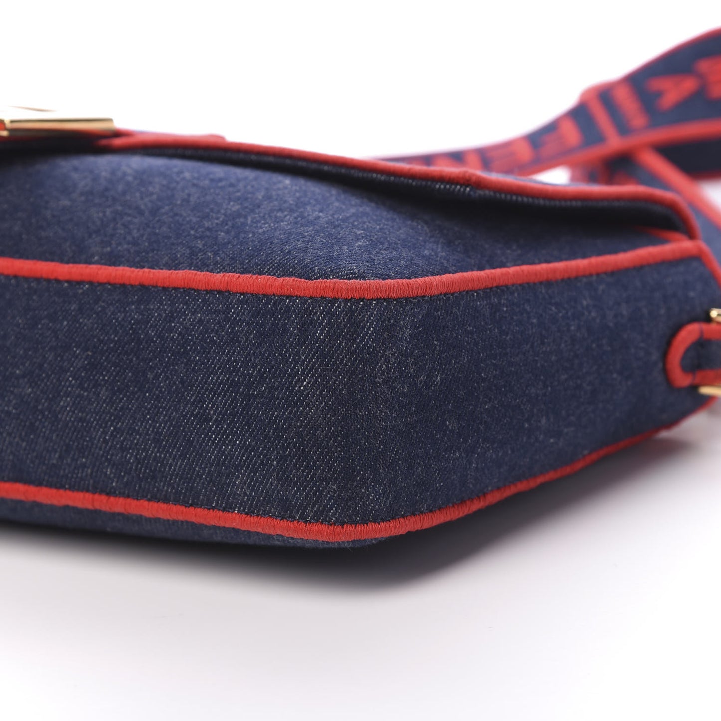 Denim Large Baguette Blue Rosso