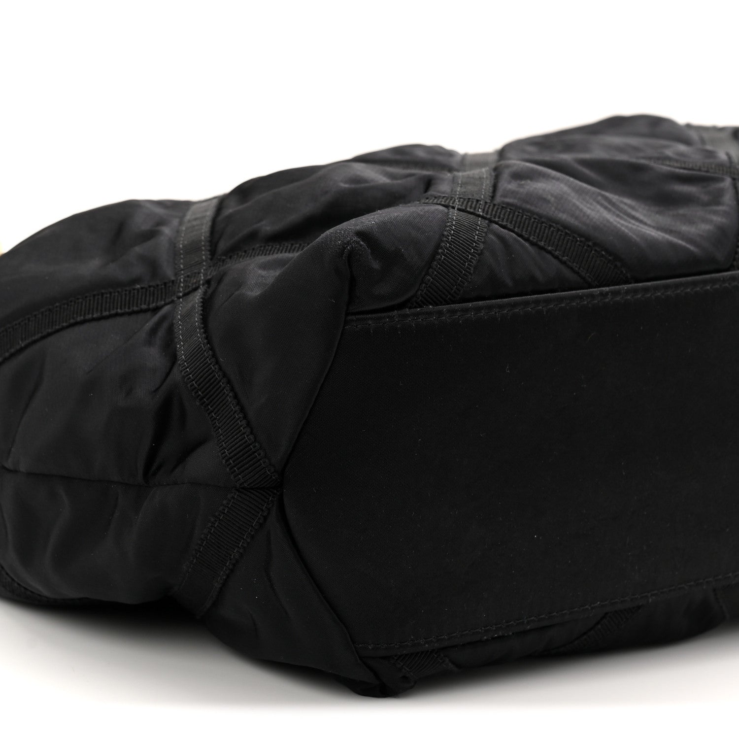 Chanel Nylon Grosgrain Quilted Lifestyle Shopping Tote Black 10 of 11