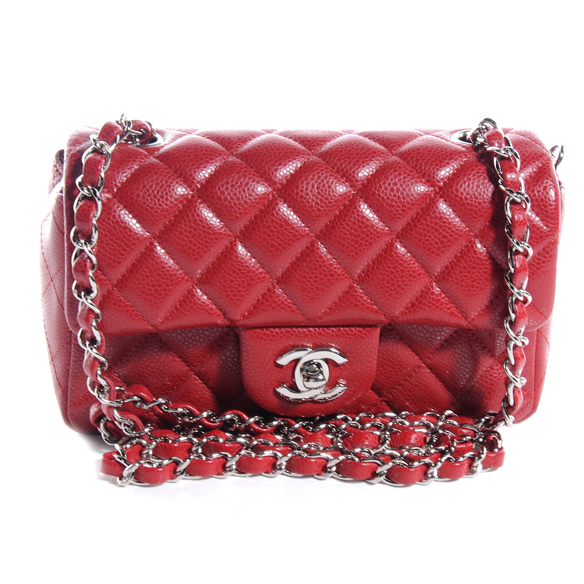 Chanel Caviar Quilted Mini Flap Red 1 of 8