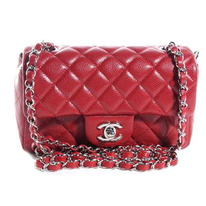 Chanel Caviar Quilted Mini Flap Red 1 of 8