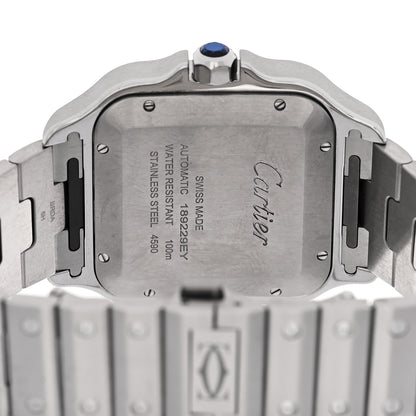 Cartier Stainless Steel 40mm Santos Dual Time Automatic Watch Grey 4 of 6
