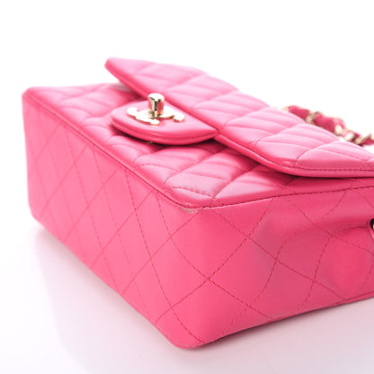 Chanel Lambskin Quilted Mini Rectangular Flap Fuchsia 11 of 12