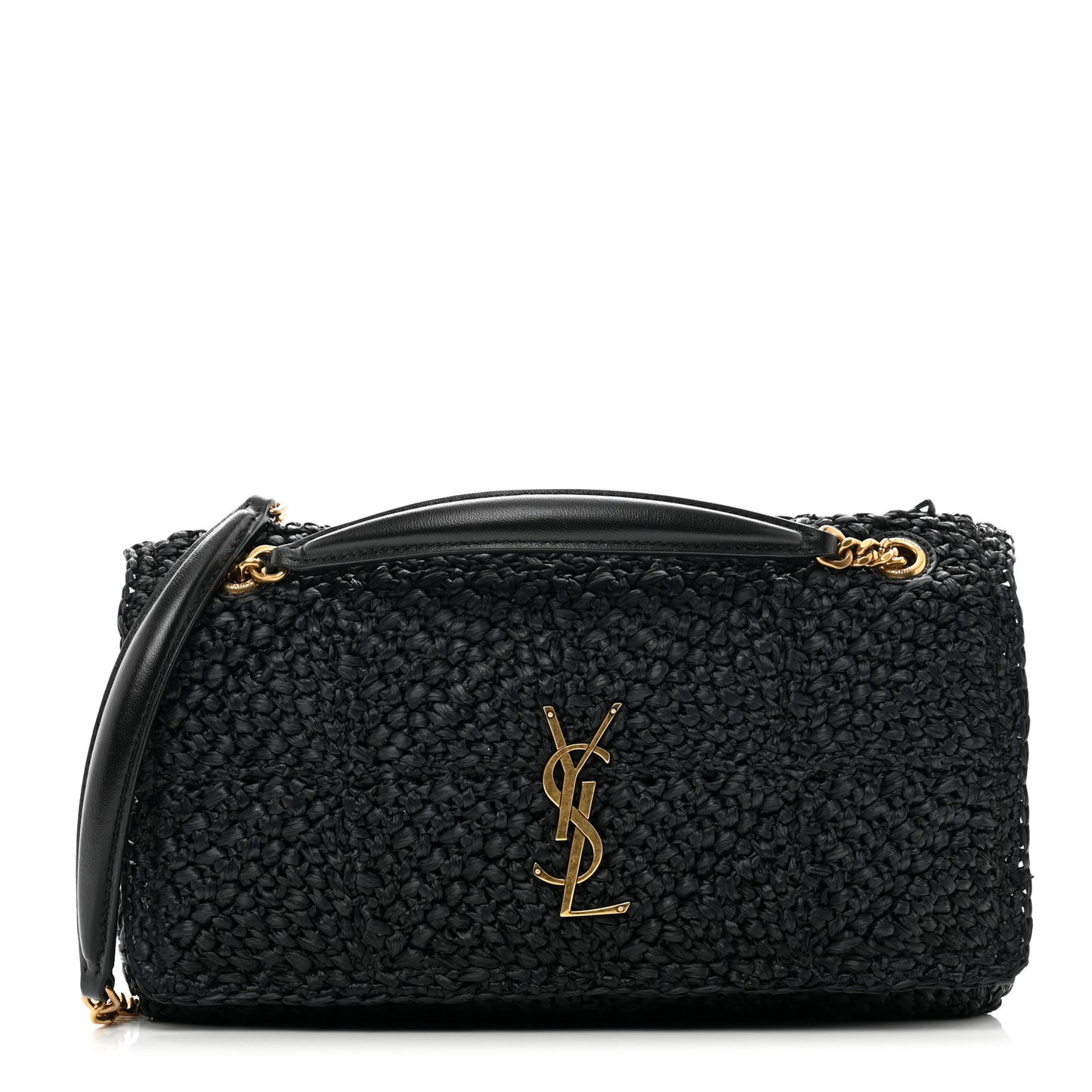Raffia Monogram Medium Jamie Black