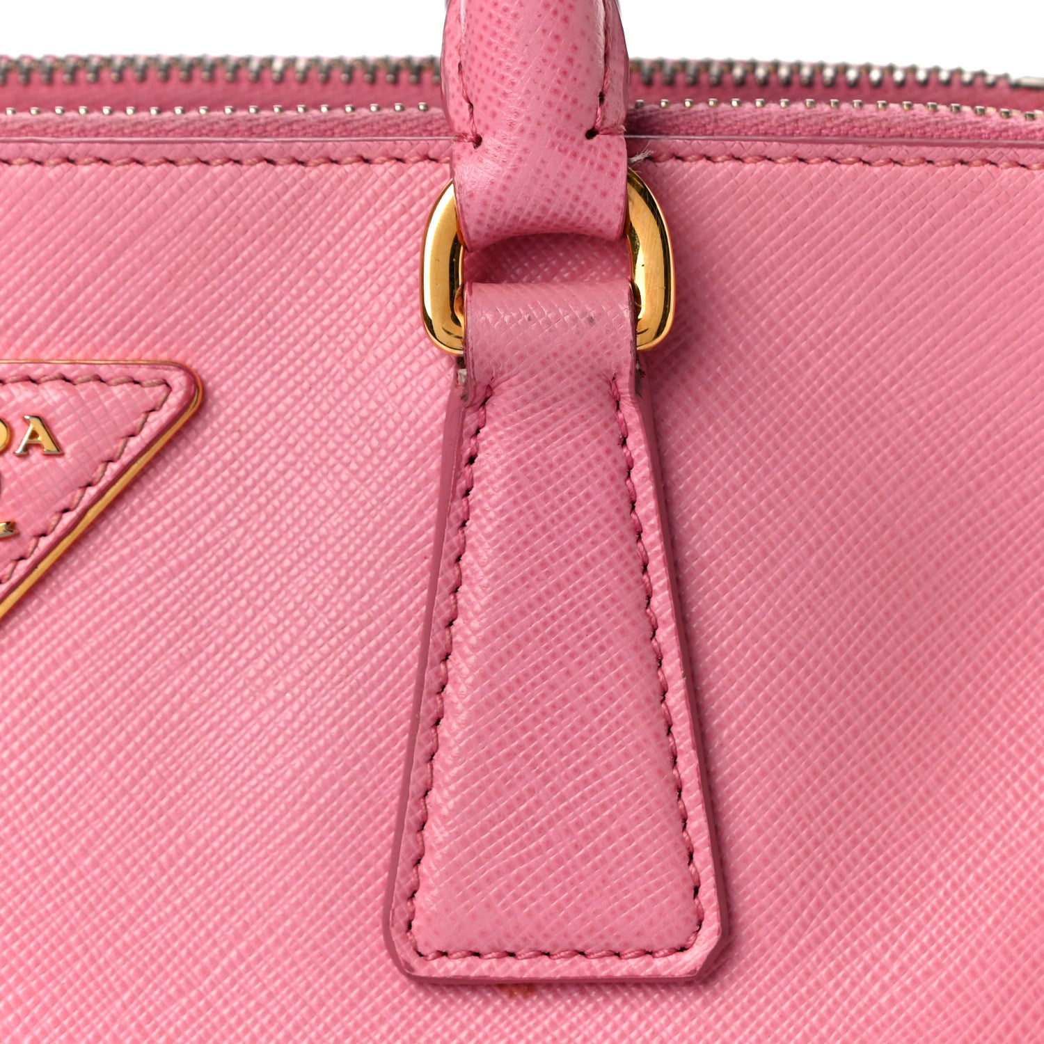 Prada Saffiano Lux Mini Galleria Double Zip Tote Begonia 28 of 35