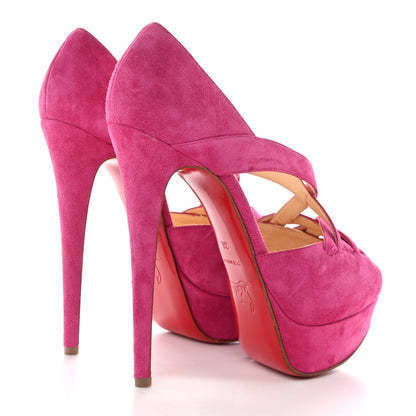 Christian Louboutin Suede Lady Corset 150 Pumps 36 Hot Pink 4 of 9