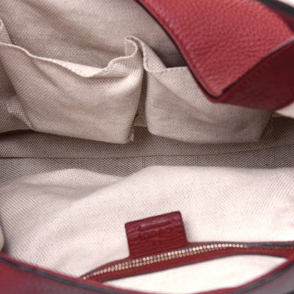 Gucci Calfskin Web Medium Dressage Hobo Red 6 of 12