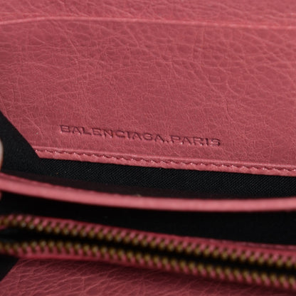 Balenciaga Agneau Classic Hardware Continental Zip Around Wallet Rose Bonbon 6 of 8
