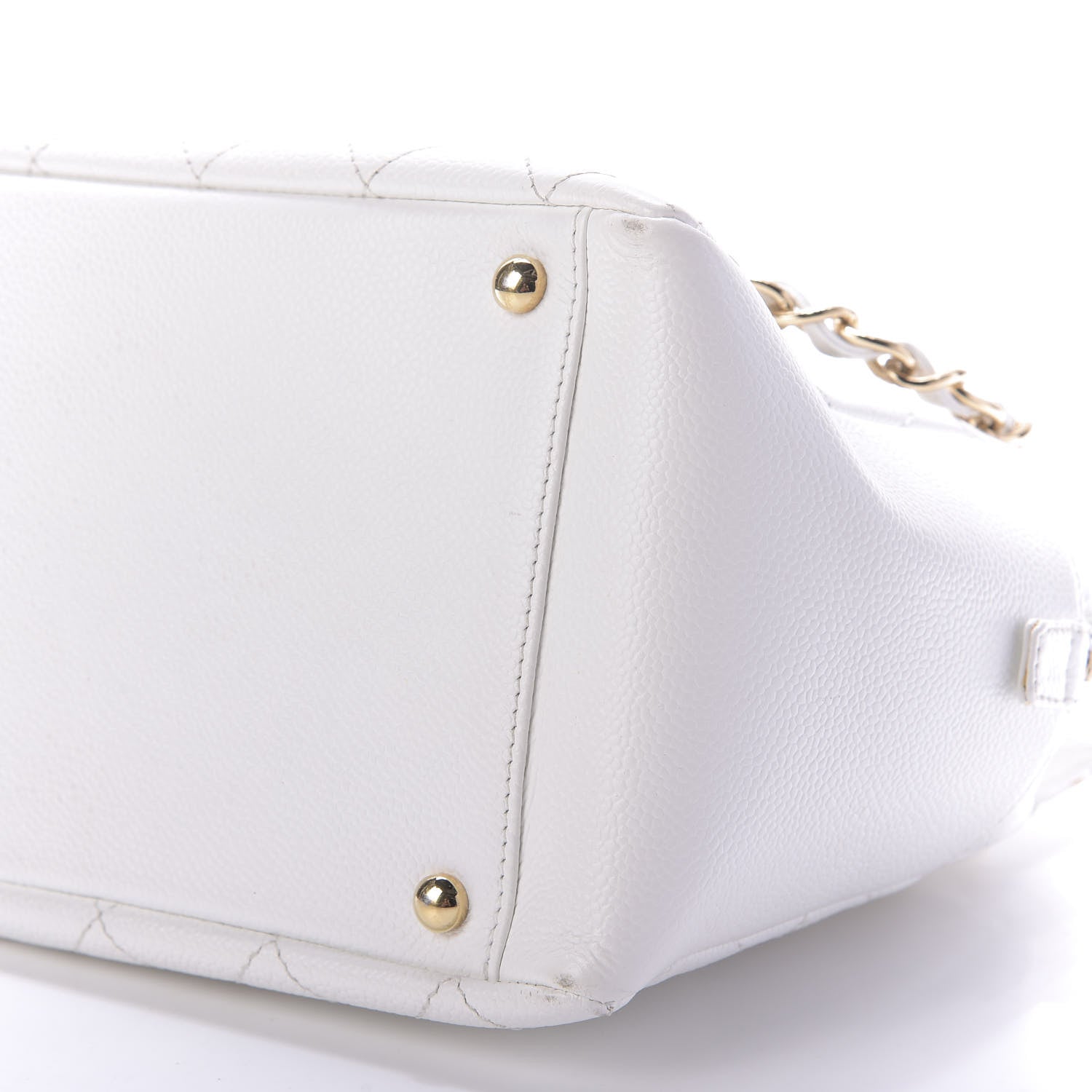 Chanel Caviar Quilted Petit Timeless Tote PTT White 7 of 11