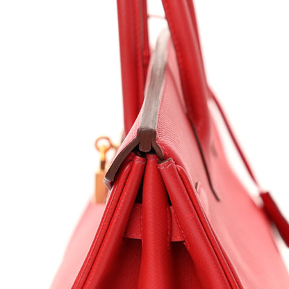 Hermes Epsom Birkin 35 Rouge Casaque 27 of 29
