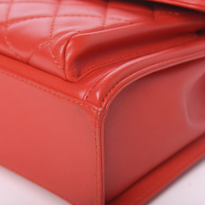 Chanel Lambskin Quilted Large Geometric Flap Red 14 of 16