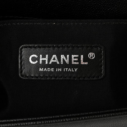 Chanel Caviar Chevron Quilted Small Boy Flap Black 6 of 11