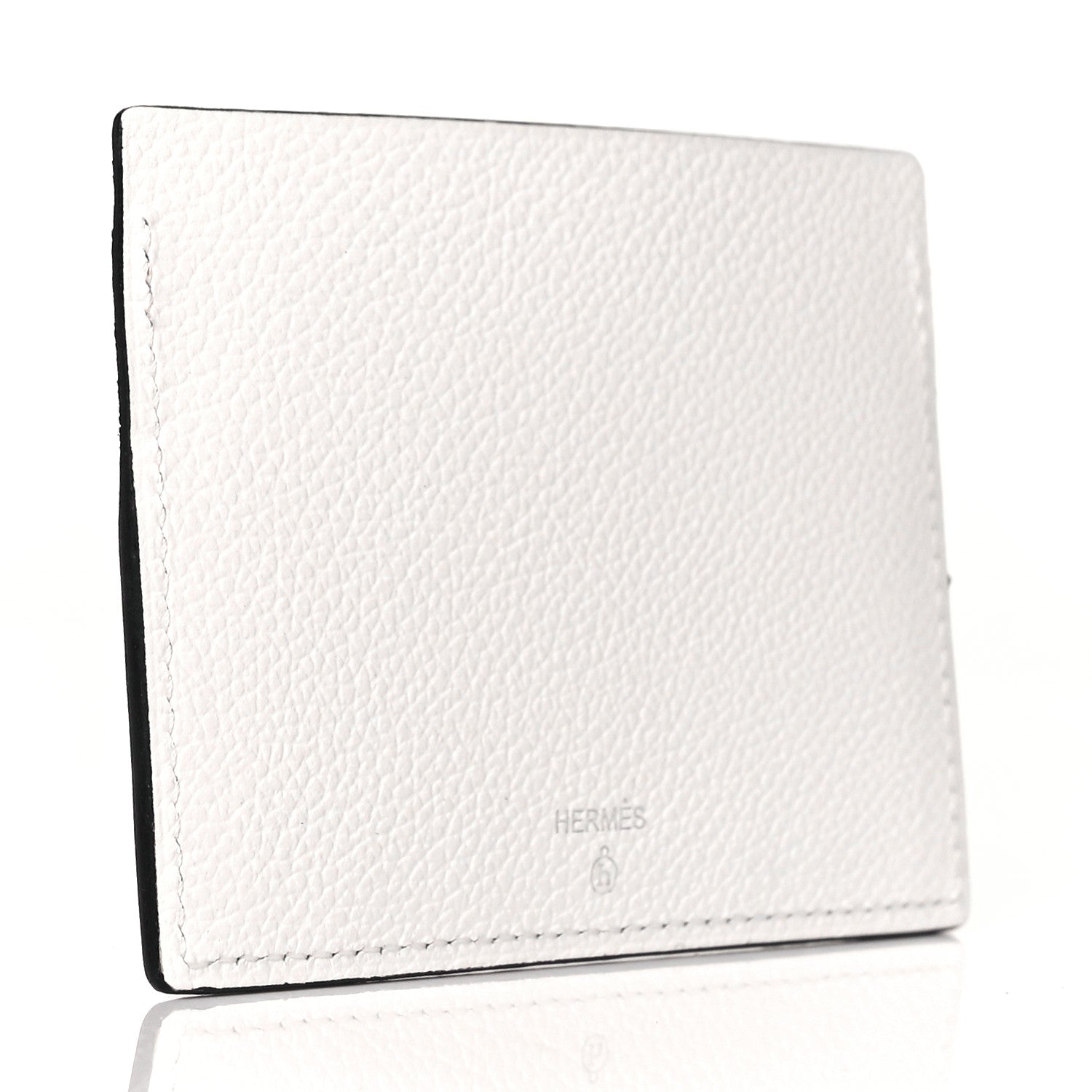 Hermes Chevre Mysore Alligator Histoire Naturelle Petit H Card Holder White 3 of 9