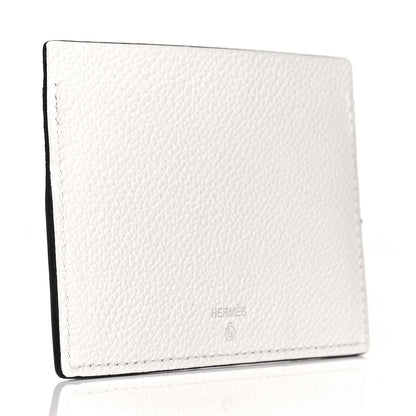 Hermes Chevre Mysore Alligator Histoire Naturelle Petit H Card Holder White 3 of 9