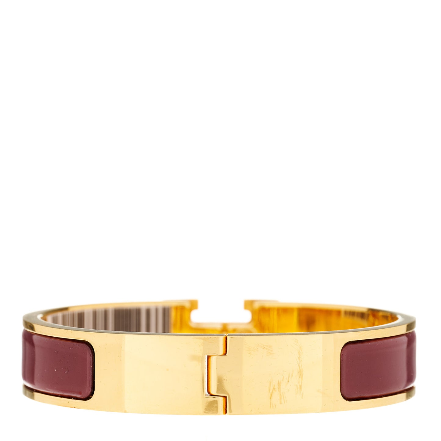 Enamel Narrow Clic Clac H Bracelet PM Rouge Baroque