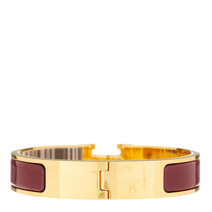 Hermes Enamel Narrow Clic Clac H Bracelet PM Rouge Baroque 3 of 6