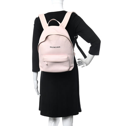 Balenciaga Smooth Calfskin Logo Small Everyday Backpack Light Rose Black 2 of 10