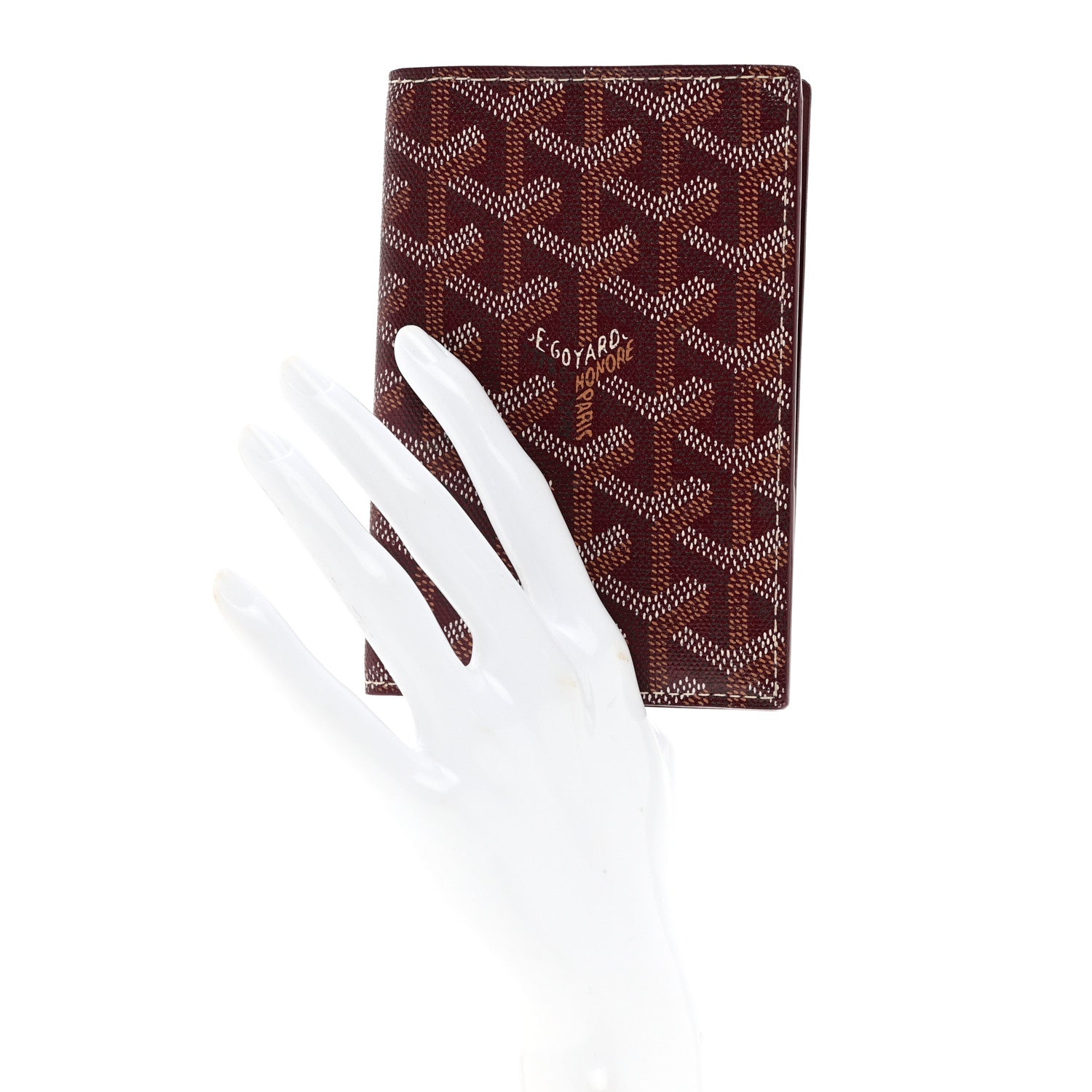 Goyard Goyardine Passport Wallet Burgundy 3 of 6