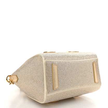Givenchy Crystal Embellished Mini Lock Antigona Shoulder Bag Blond 4 of 10
