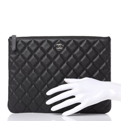 Chanel Caviar Quilted Medium Cosmetic Case Black 2 of 10