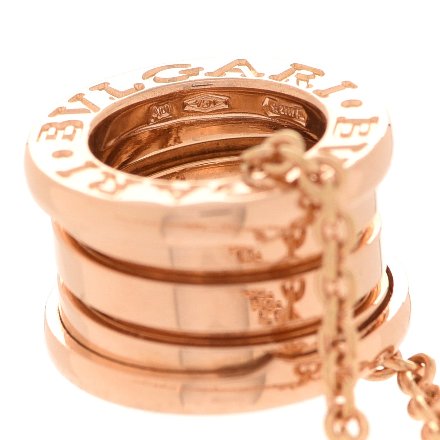 Bulgari 18K Rose Gold B.Zero1 Pendant Necklace 5 of 5