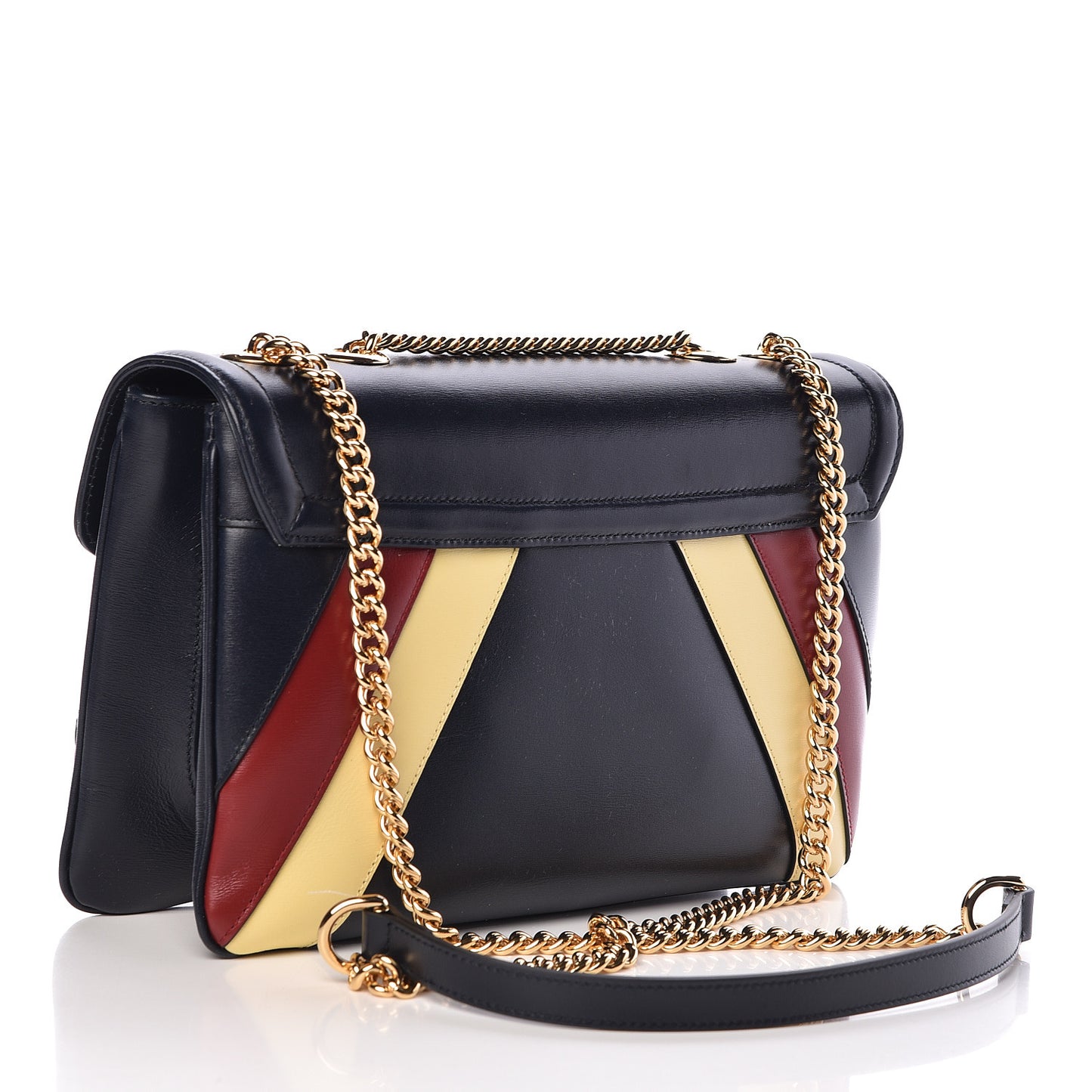 Vitello Palmellato Lux Crystal Medium Rajah Shoulder Bag Blue Romantic Cerise Butter Multicolor