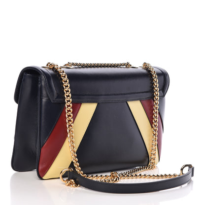 Gucci Vitello Palmellato Lux Crystal Medium Rajah Shoulder Bag Blue Romantic Cerise Butter Multicolor 3 of 10