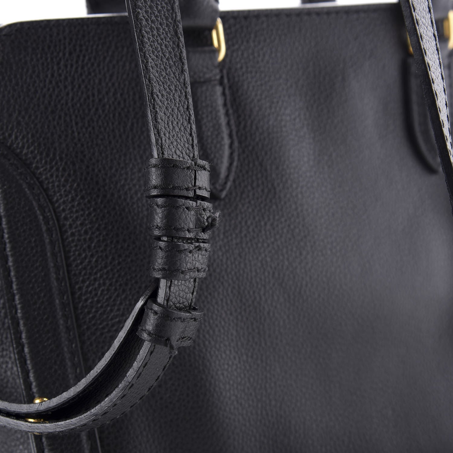 Alexander McQueen Pebbled Calfskin Small Skull Padlock Zip Around Tote Black 13 of 16