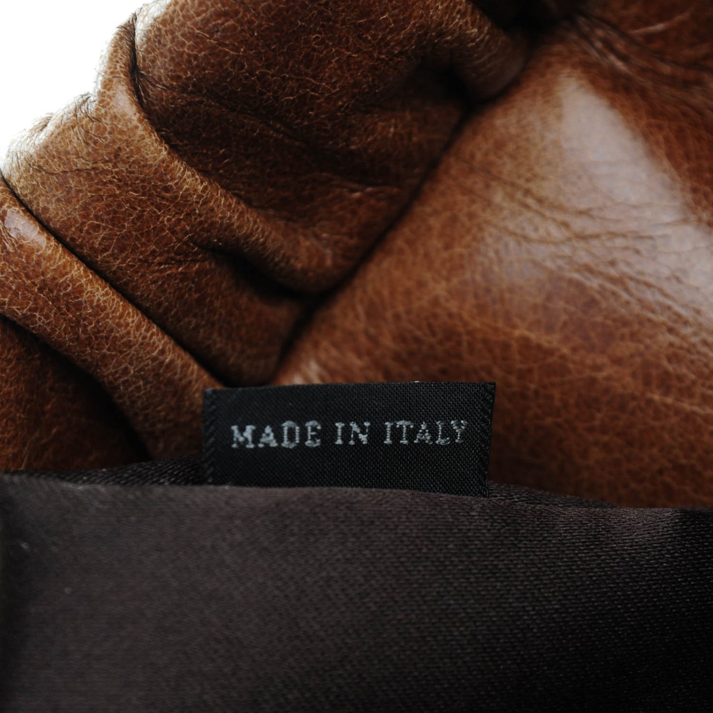 Vitello Lux Gathered Tote Palissandro