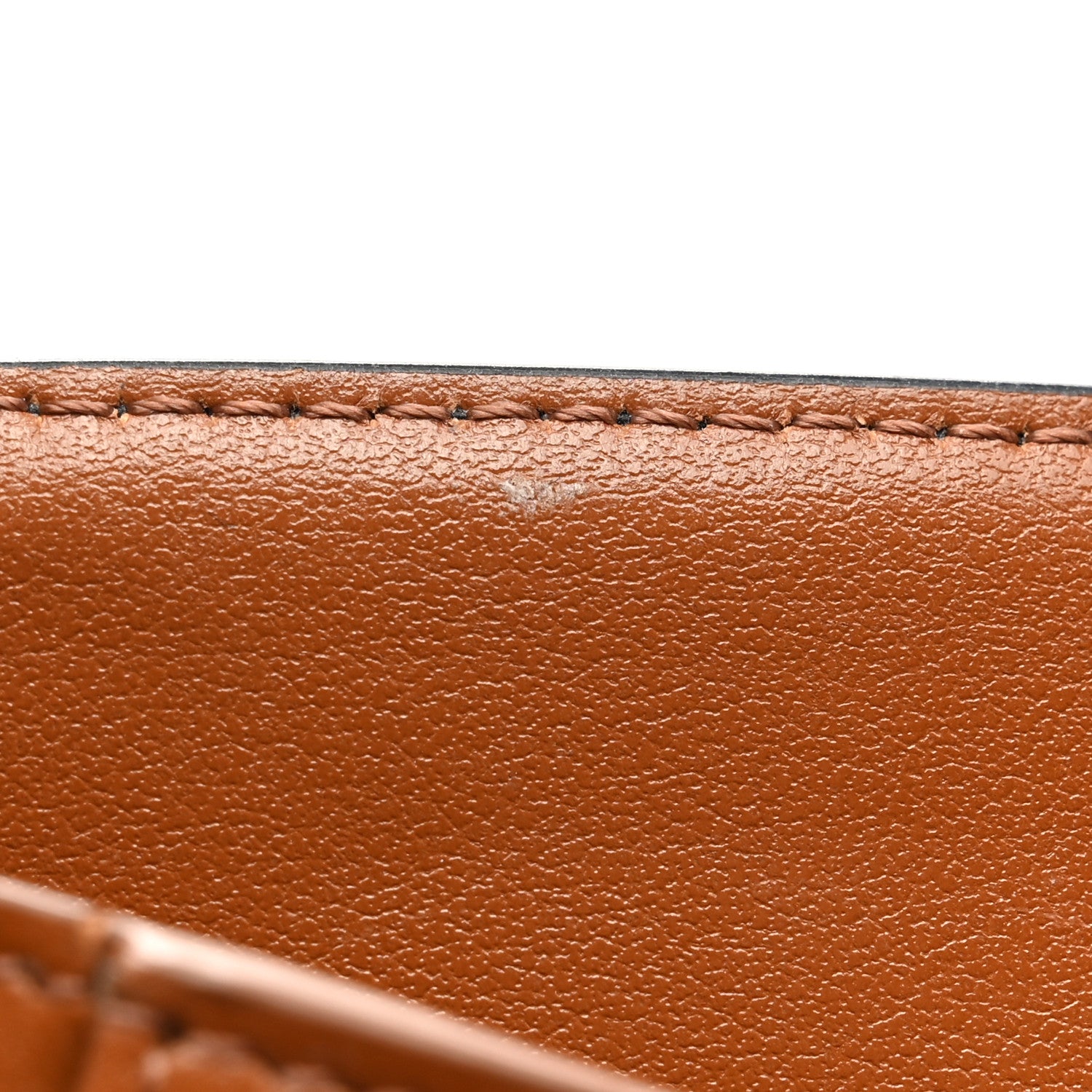 Celine Canvas Triomphe Lambskin Folded Compact Wallet Tan 10 of 11