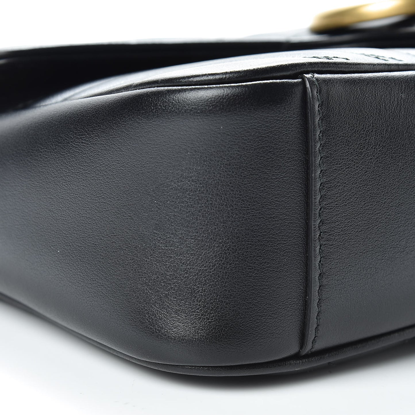 Calfskin Matelasse Small GG Marmont Shoulder Bag Black