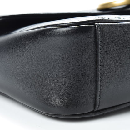 Gucci Calfskin Matelasse Small GG Marmont Shoulder Bag Black 9 of 15