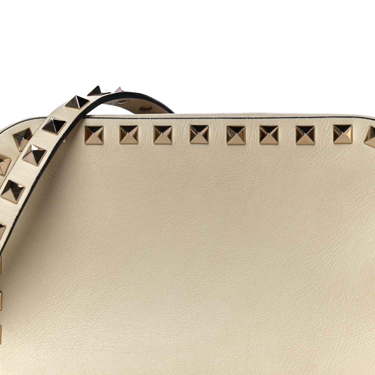Valentino Garavani Vitello Rockstud Camera Crossbody Bag Ivory 7 of 16